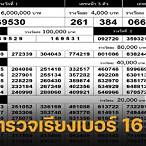 ตรวจหวย 16 มีนา 66